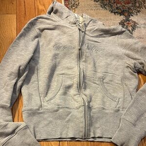 Tommy Hilfiger Light Gray Embroidered Hoodie
